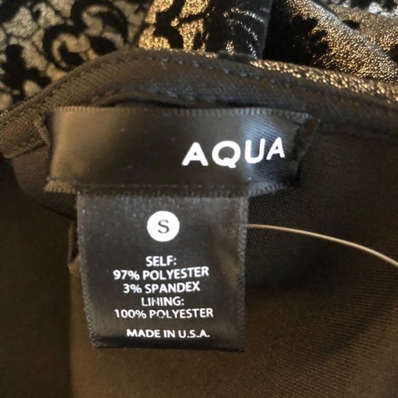 AQUA Sleeveless Dress Blk/Silver Sz S - Picture 7 of 8